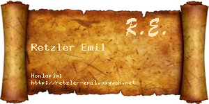 Retzler Emil névjegykártya