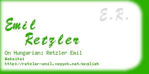 emil retzler business card